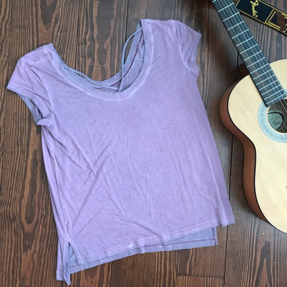 American Eagle purple cross soft and sexy tee.